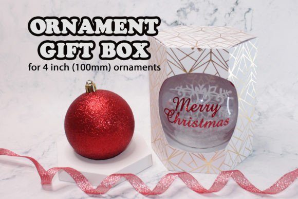 4 Round Ornament Box Svg: 3D SVG for Christmas Sites