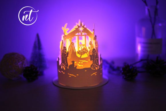 Paper Lantern Nativity of Jesus: 3D SVG for Christmas