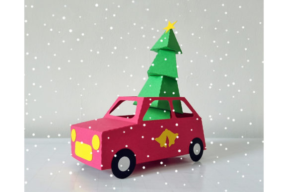 Papercraft Christmas Car: A 3D SVG Review for Brands