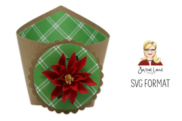 Poinsettia Wrap Box: A 3D SVG Christmas Asset