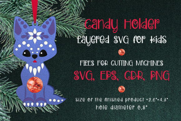 Review: Wolf Christmas Ornament Candy Holder SVG