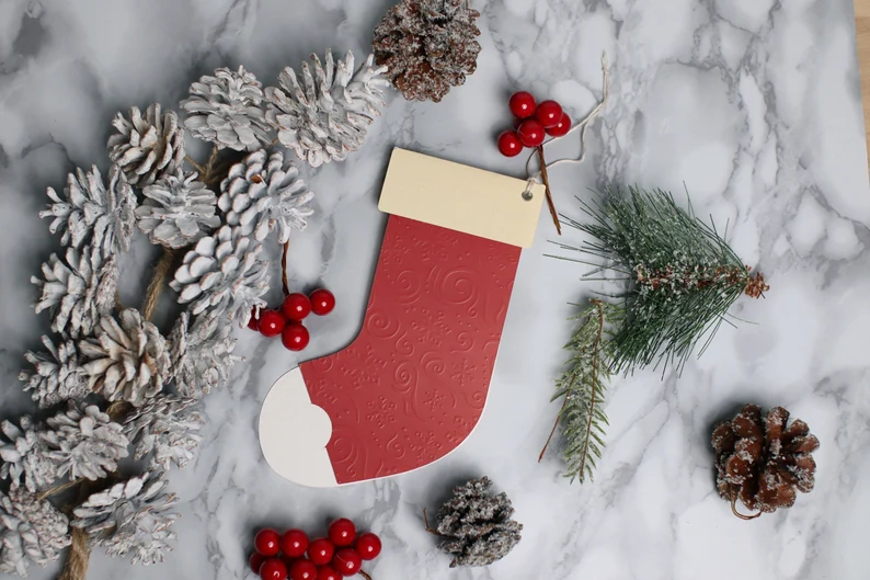 Stocking Gift Card Envelope: A 3D SVG Christmas Asset